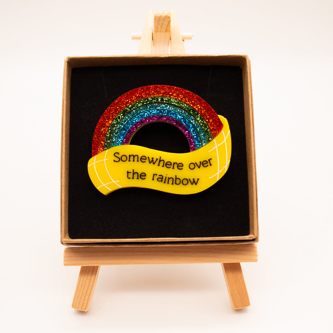Somewhere over the Rainbow Brooch, Glitter Edition