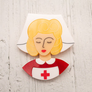 Blonde Hair Nurse Grace Brooch