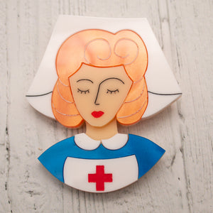 Orange Hair Nurse Grace Brooch