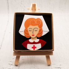 Load image into Gallery viewer, Orange Hair Nurse Grace Brooch
