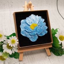 Load image into Gallery viewer, Blue Peony Brooch
