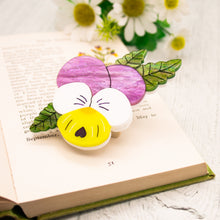 Load image into Gallery viewer, Pansy Acrylic Brooch
