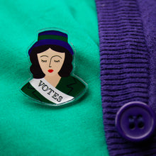 Load image into Gallery viewer, Suffragette Portrait Pin Badge
