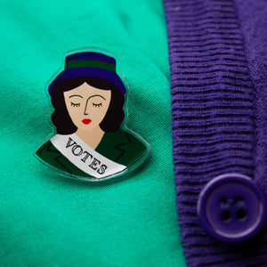 Suffragette Portrait Pin Badge