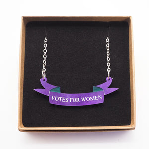 Votes for Women Mini Banner Necklace