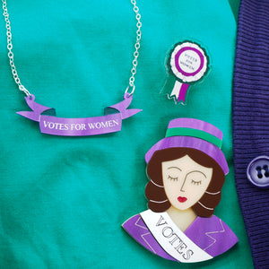 Votes for Women Mini Banner Necklace