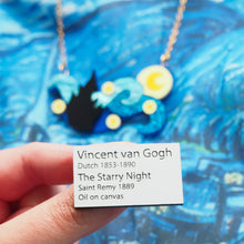 Load image into Gallery viewer, &#39;The Starry Night&#39; Necklace and Mini Label Brooch Set
