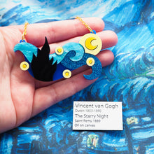 Load image into Gallery viewer, &#39;The Starry Night&#39; Necklace and Mini Label Brooch Set
