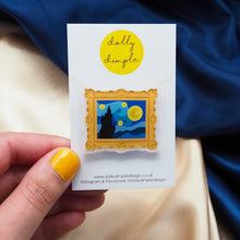 Load image into Gallery viewer, &#39;The Starry Night&#39; Acrylic Pin Badge
