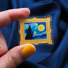 Load image into Gallery viewer, &#39;The Starry Night&#39; Acrylic Pin Badge
