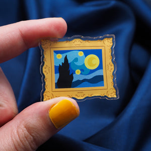 'The Starry Night' Acrylic Pin Badge