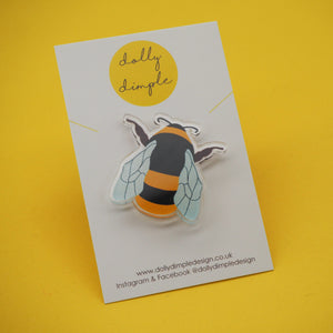 Bumblebee Acrylic Pin Badge