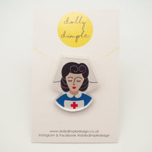 Load image into Gallery viewer, Nurse Acrylic Pin Badge - Donation of £1 per pin is made to Macmillan Cancer Support
