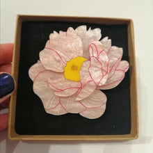 Load image into Gallery viewer, Pink Peony Acrylic Brooch

