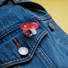 Load image into Gallery viewer, Toadstool Acrylic Pin Badge
