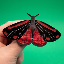 Load image into Gallery viewer, Cinnabar Moth Acrylic Brooch
