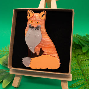 Fox Acrylic Brooch
